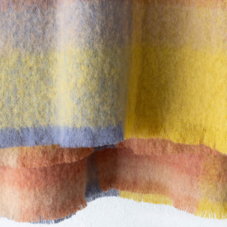 ST ALBANS ALPACA THROW RUG  |  DERBY | YELLOW + ORANGE + BLUE