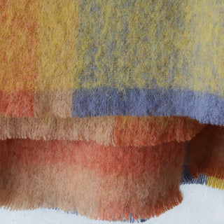 ST ALBANS ALPACA THROW RUG  |  DERBY | YELLOW + ORANGE + BLUE