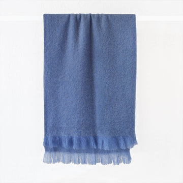 ST ALBANS MOHAIR THROW RUG  |  BONDI BLUE