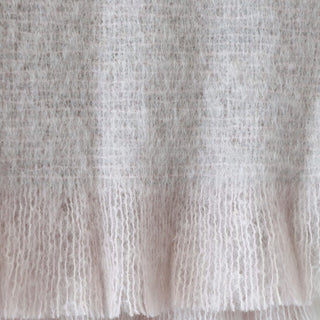 ST ALBANS MOHAIR THROW RUG  |  LEXIE | PINK WHITE