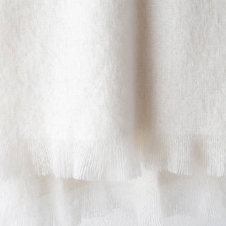 ST ALBANS MOHAIR THROW RUG  |  POWDER WHITE