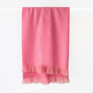 ST ALBANS MOHAIR THROW RUG  |  ROSE PINK