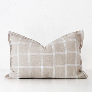 SURREY CUSHION  |  SAND + WHITE CHECK  |  40X60