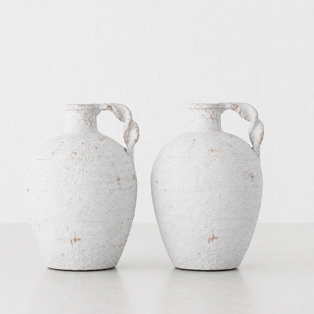 SALETTA VESSEl  |  23CM SINGLE HANDLE  |  WHITE TERRACOTTA