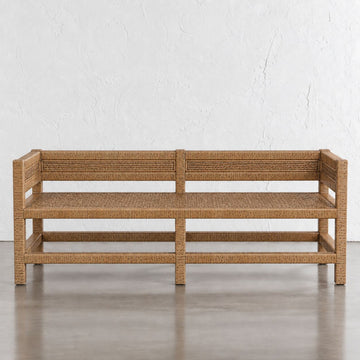 SAN AUGUSTINE RATTAN HERRING WEAVE  | BENCH SEAT 160CM  |  NATURAL RATTAN