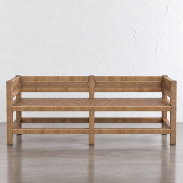 SAN AUGUSTINE RATTAN HERRING WEAVE  | BENCH SEAT 160CM  |  NATURAL RATTAN