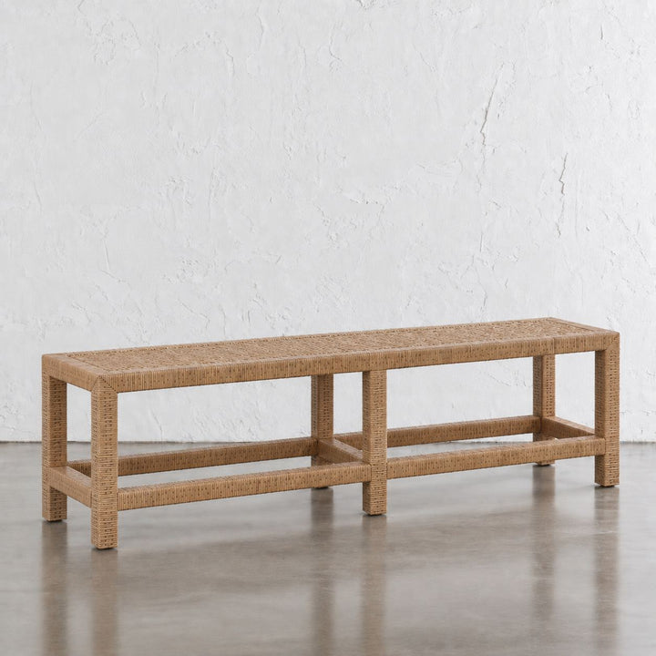 SAN AUGUSTINE RATTAN HERRING WEAVE  |  BENCHES  |  NATURAL RATTAN