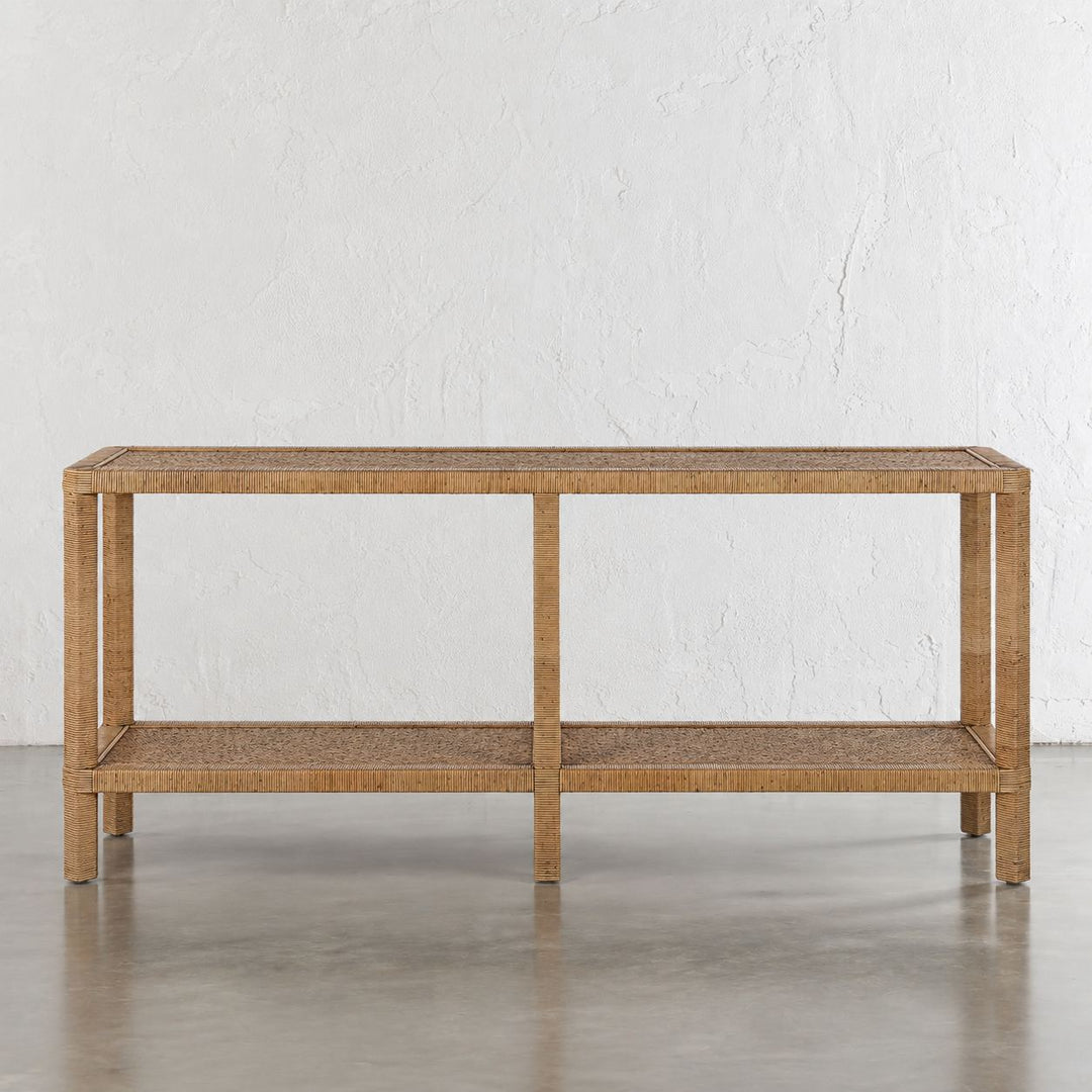 SAN AUGUSTINE RATTAN HERRING WEAVE  |  HALL TABLES  |  NATURAL RATTAN