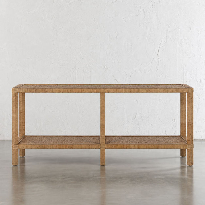 SAN AUGUSTINE RATTAN HERRING WEAVE  |  HALL TABLES  |  NATURAL RATTAN