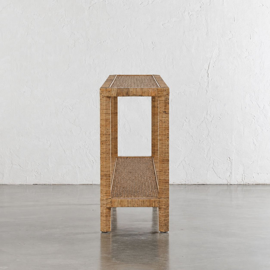 SAN AUGUSTINE RATTAN HERRING WEAVE  |  HALL TABLES  |  NATURAL RATTAN