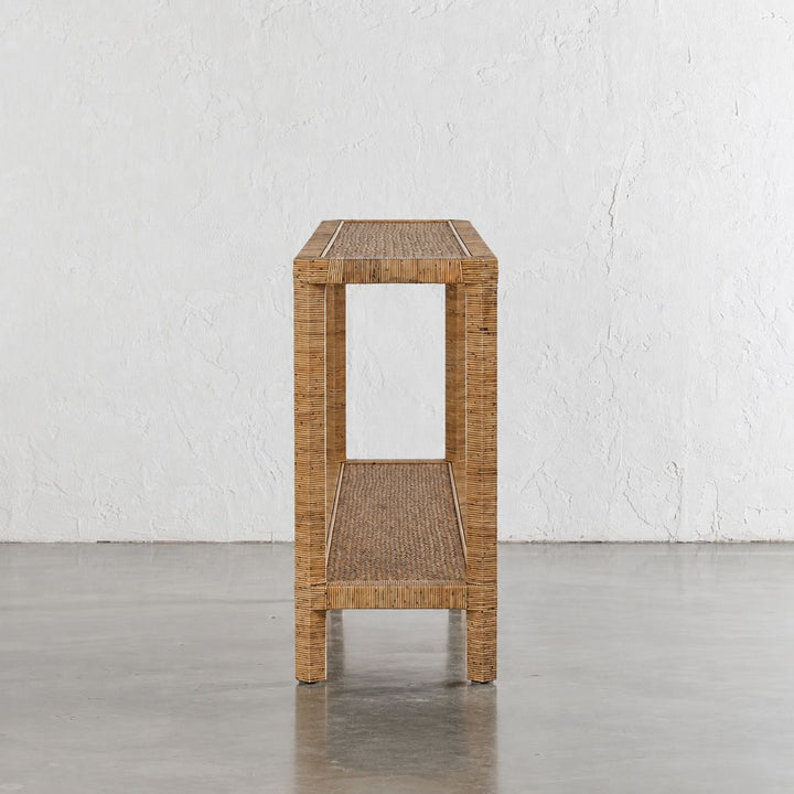 SAN AUGUSTINE RATTAN HERRING WEAVE  |  HALL TABLES  |  NATURAL RATTAN