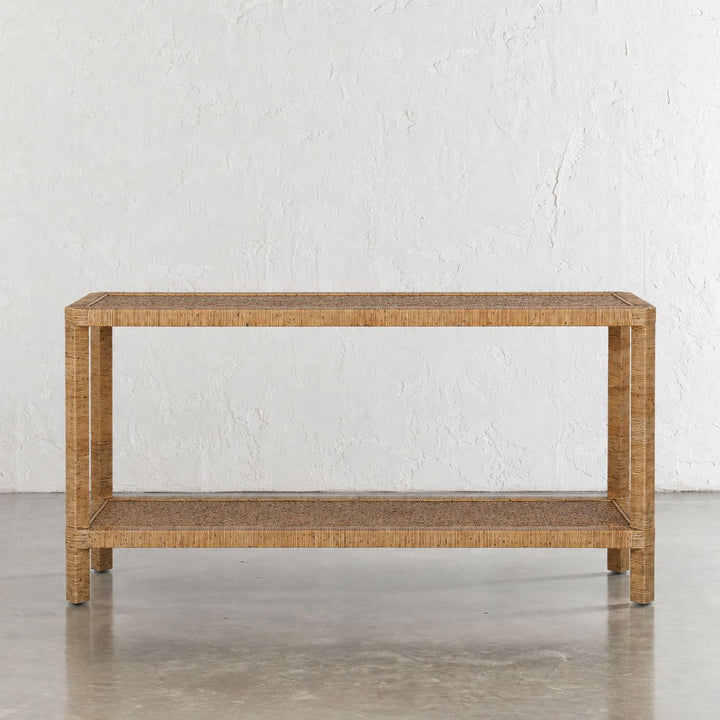 SAN AUGUSTINE RATTAN HERRING WEAVE  |  HALL TABLES  |  NATURAL RATTAN