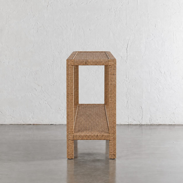 SAN AUGUSTINE RATTAN HERRING WEAVE  |  HALL TABLES  |  NATURAL RATTAN
