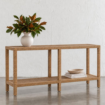 SAN AUGUSTINE RATTAN HERRING WEAVE  |  HALL TABLES  |  NATURAL RATTAN