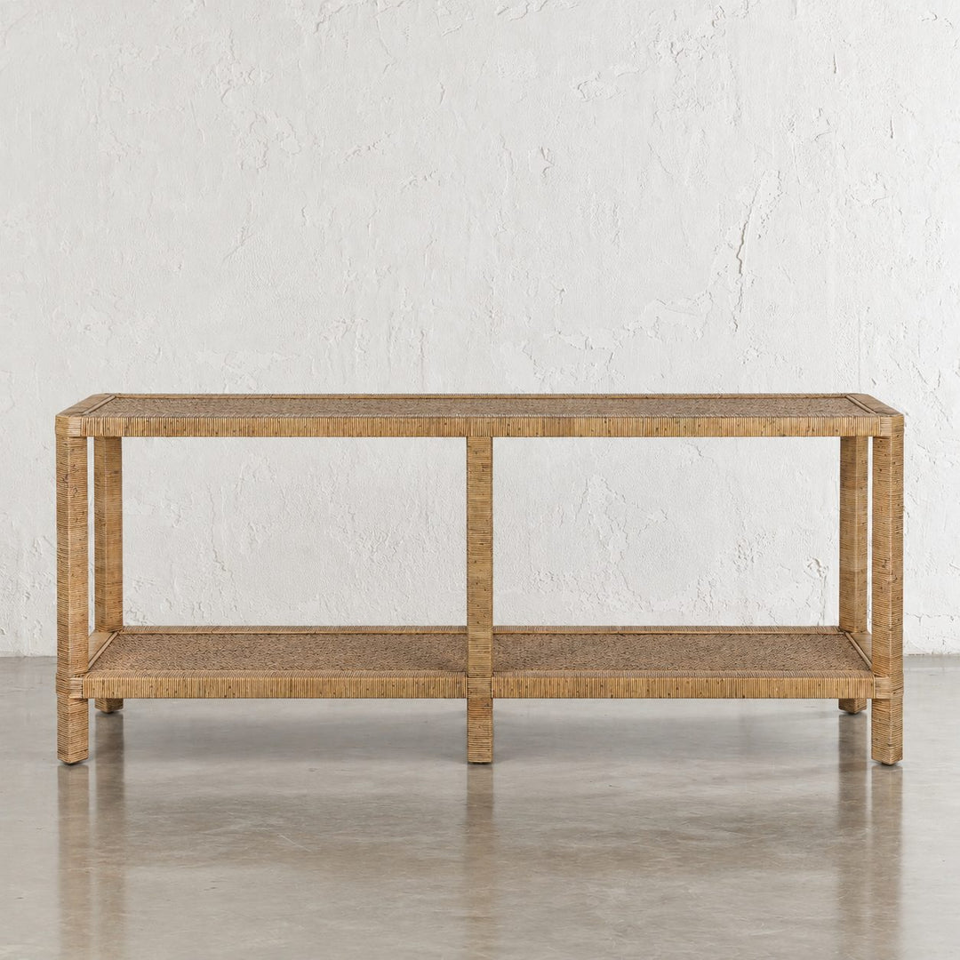 SAN AUGUSTINE RATTAN HERRING WEAVE  |  HALL TABLES  |  NATURAL RATTAN