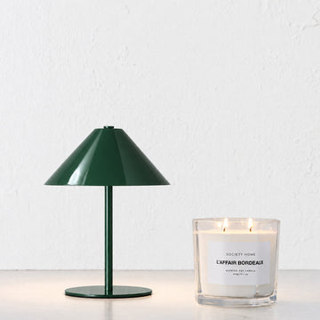 SAN CARLO LED RECHARGEABLE INDOOR/OUTDOOR LAMP  |  21CM  |  GREEN
