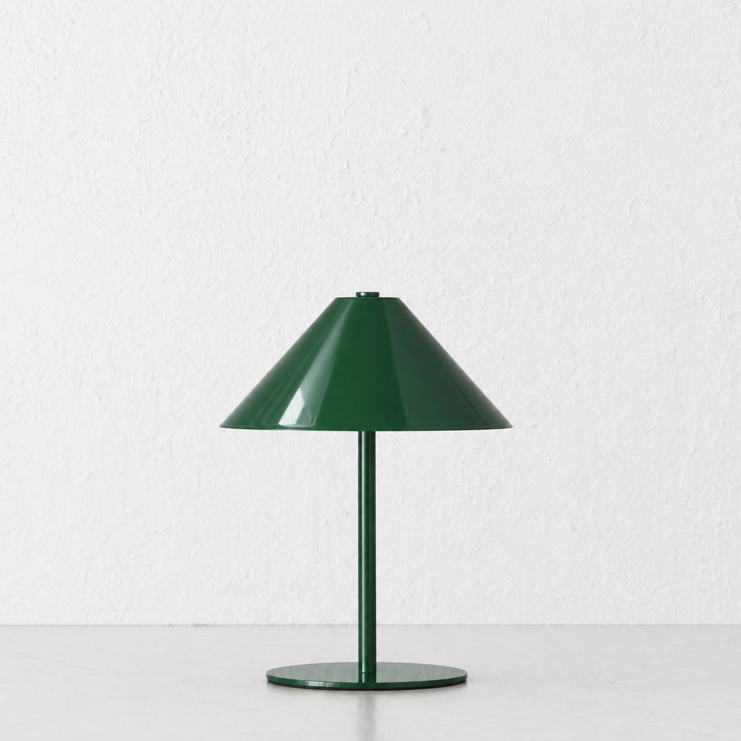 SAN CARLO LED RECHARGEABLE INDOOR/OUTDOOR LAMP  |  21CM  |  GREEN