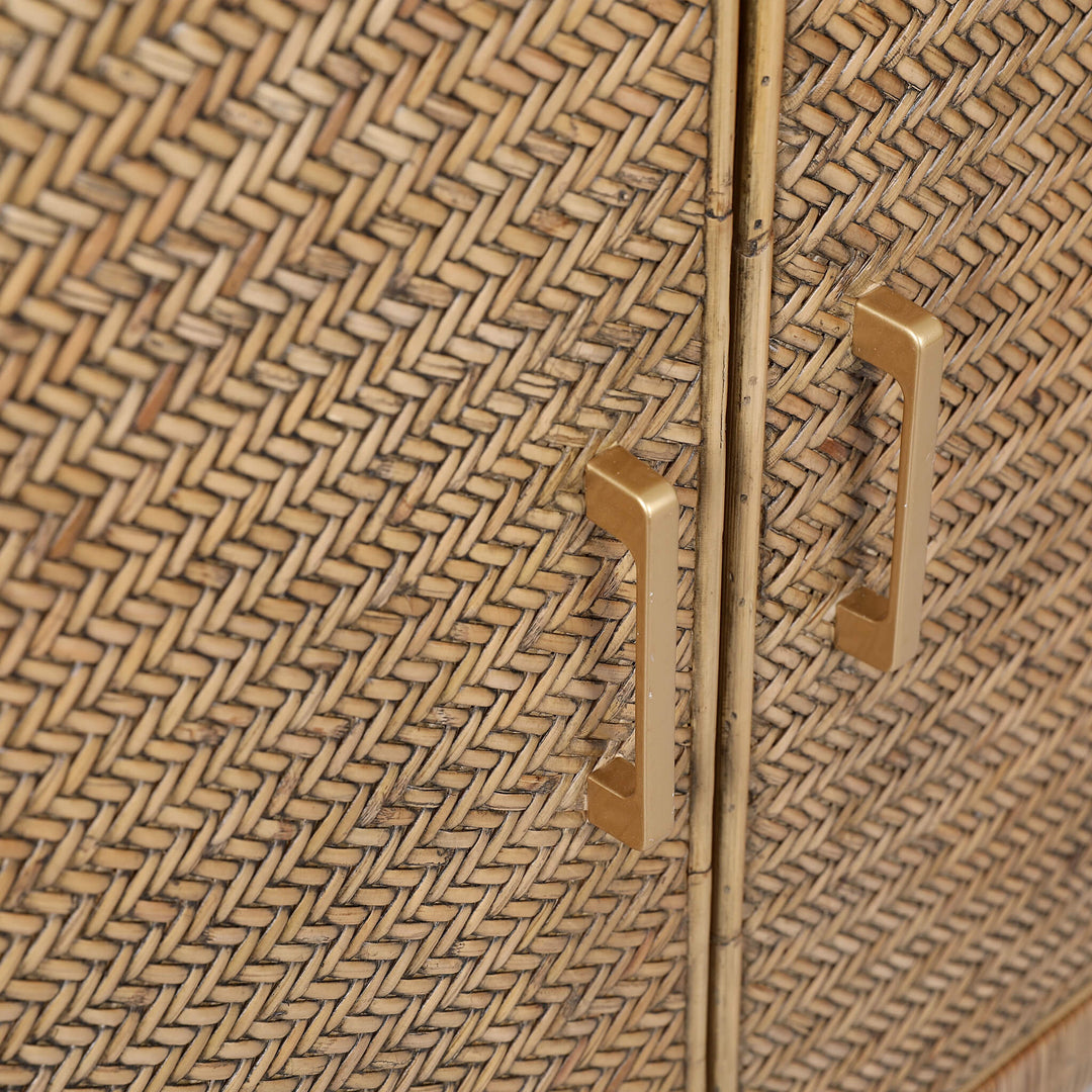 SAN AUGUSTINE RATTAN HERRING WEAVE  |  SIDEBOARD 240CM  |  NATURAL RATTAN