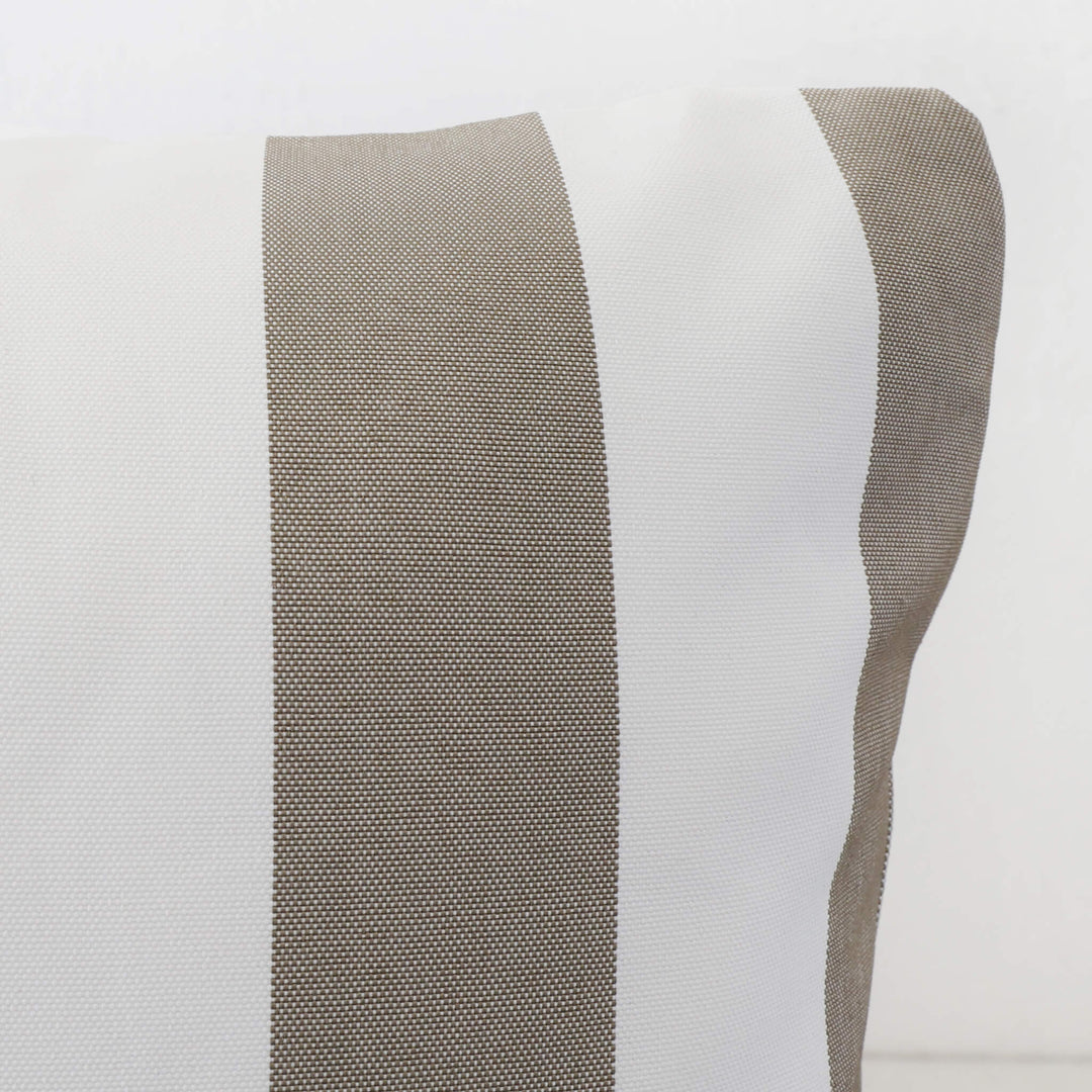 SAN ANDREAS OUTDOOR SCATTER CUSHION BUNDLE X2  |  50 X 60  |  BALSA STONE + WHITE SEASIDE STRIPE