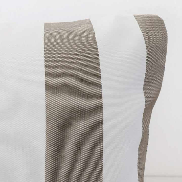 SAN ANDREAS OUTDOOR SCATTER CUSHION BUNDLE X2  |  50 X 60  |  BALSA STONE + WHITE SEASIDE STRIPE