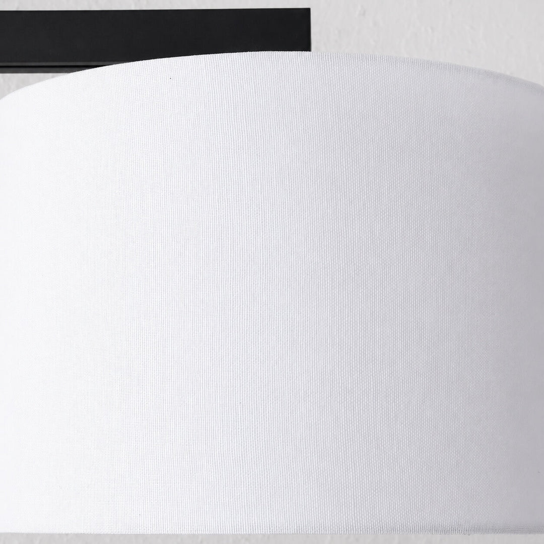 SANTANA FLOOR LAMP  |  175CM  | BLACK METAL + WHITE LINEN