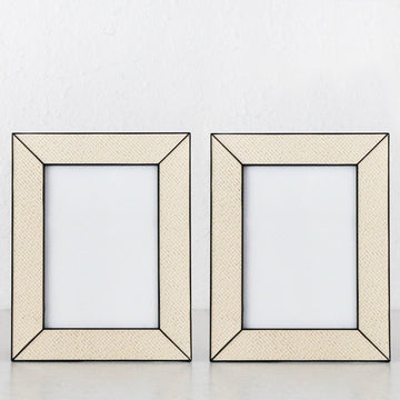 RATTAN WEAVE FRAME BUNDLE X2  |  5X7  |  BLACK EDGE