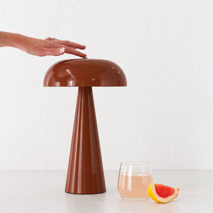 SANTA ANTONIO DOME LED RECHARGEABLE LAMP  |  35CM  |  BURNT TERRACOTTA