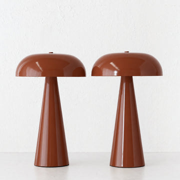SANTA ANTONIO DOME LED RECHARGEABLE LAMP BUNDLE X2 |  35CM  |  BURNT TERRACOTTA