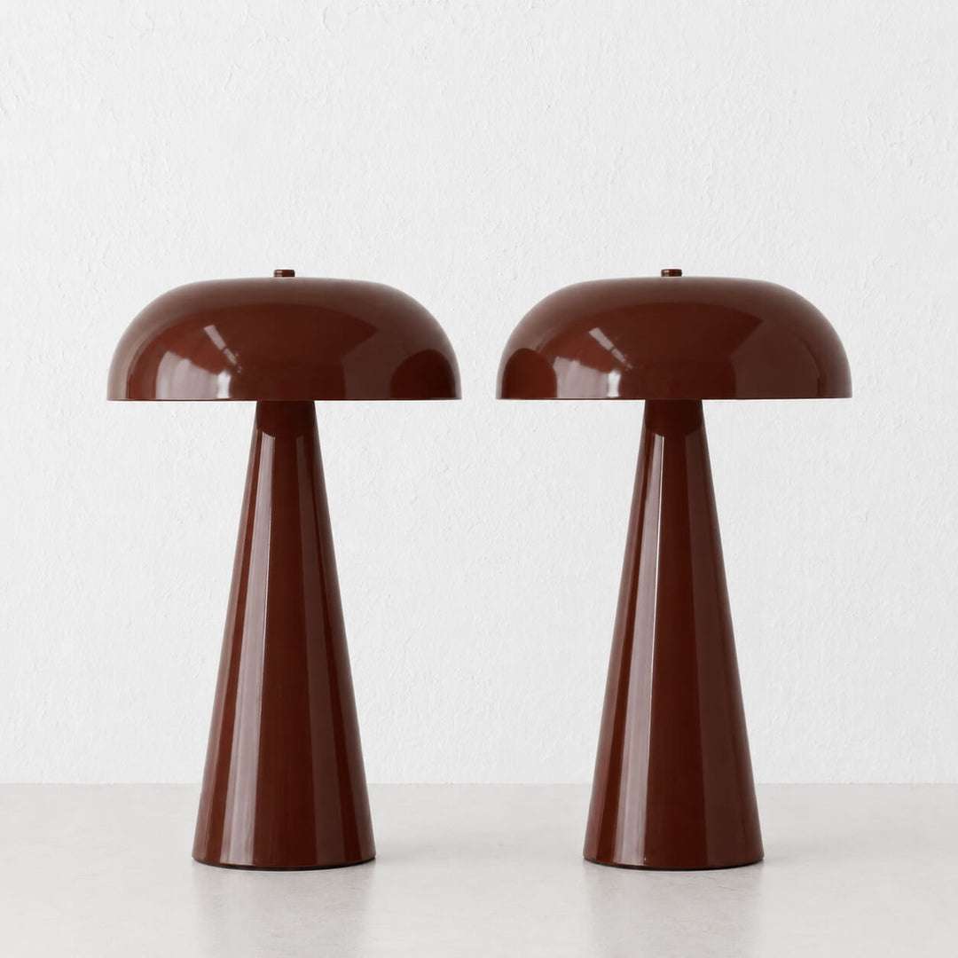 Santa Antonio Dome Led Rechargeable Lamp Bundle x2 |  35cm  |  Burgundy