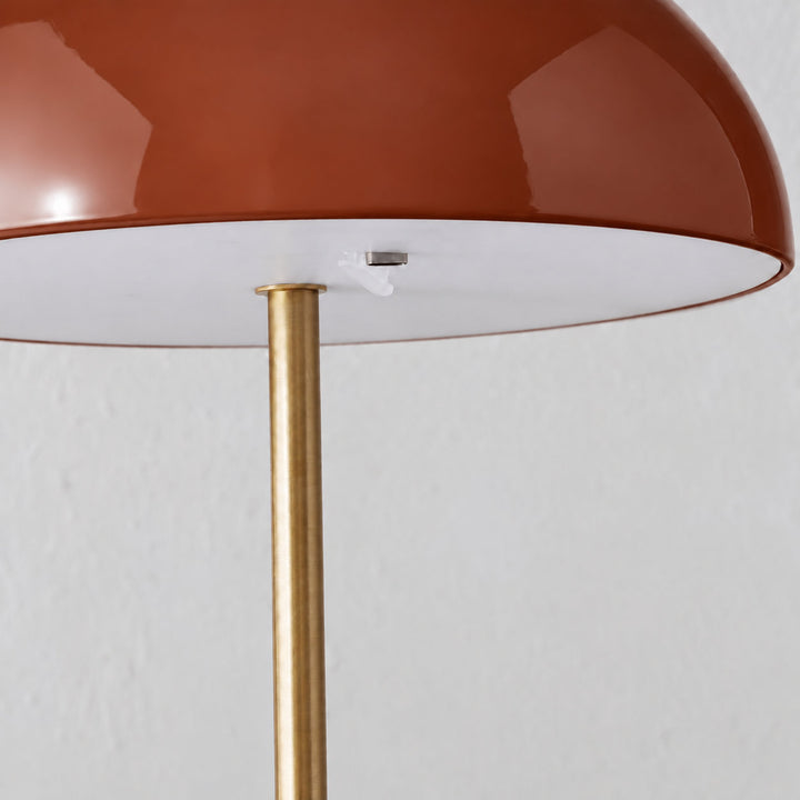 SAO MARTINHO DOME LED RECHARGEABLE INDOOR/OUTDOOR LAMP  |  21CM  |  BURNT TERRACOTTA + ANTIQUE BRASS