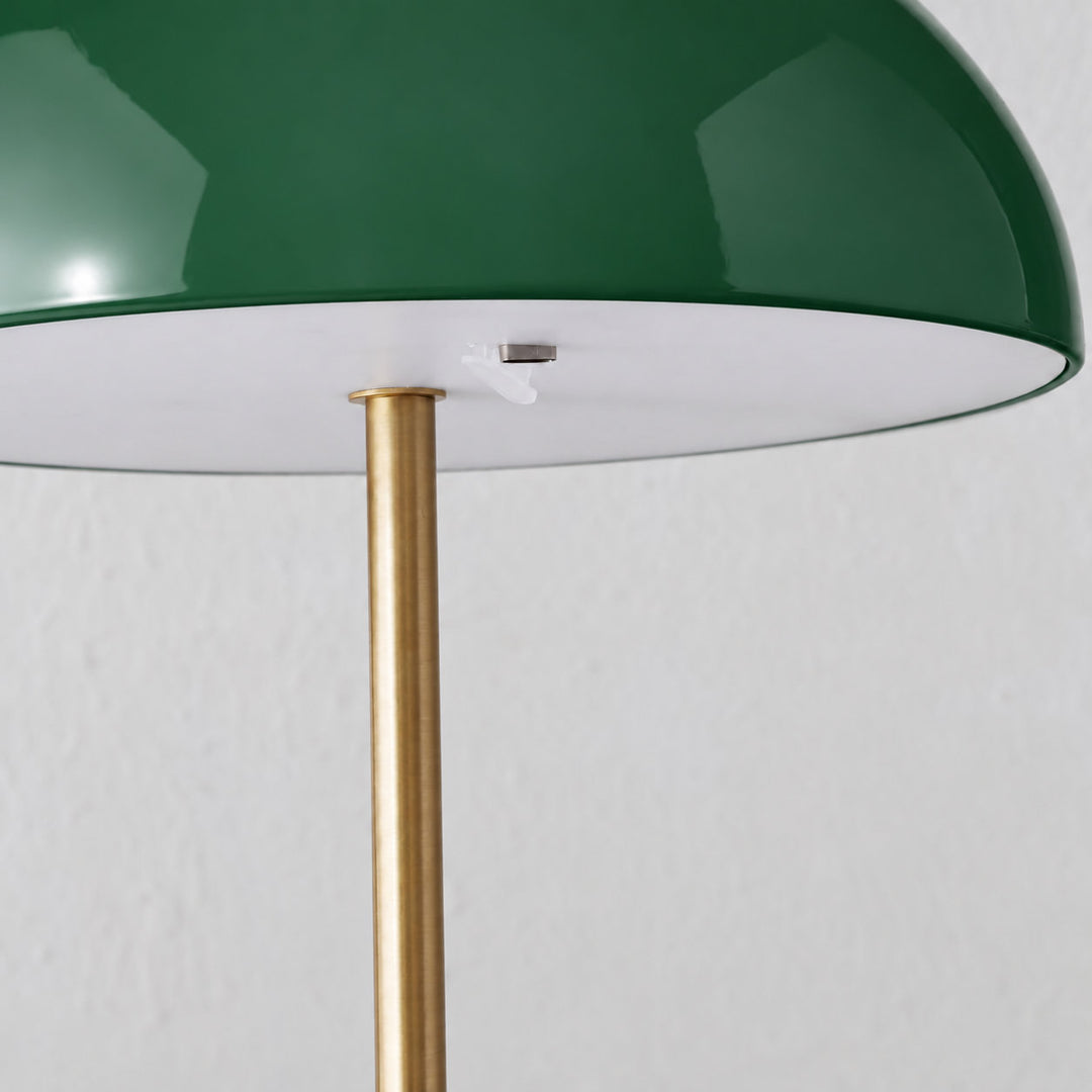 SAO MARTINHO DOME LED RECHARGEABLE INDOOR/OUTDOOR LAMP  |  21CM  |  GREEN + ANTIQUE BRASS