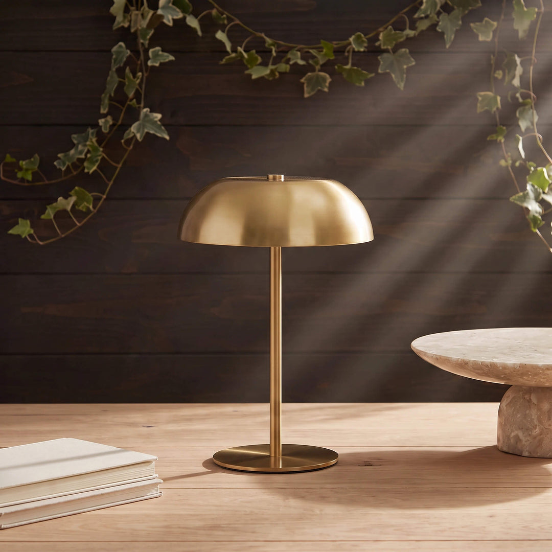 SAO MARTINHO DOME LED RECHARGEABLE INDOOR/OUTDOOR LAMP  |  35CM  |  ANTIQUE BRASS