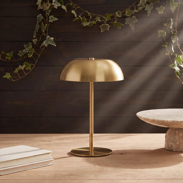 SAO MARTINHO DOME LED RECHARGEABLE INDOOR/OUTDOOR LAMP  |  21CM  |  ANTIQUE BRASS