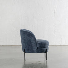 SEVILLA MODERNA TUB CHAIR SIDE VIEW  |  REEF NAVY BOUCLE