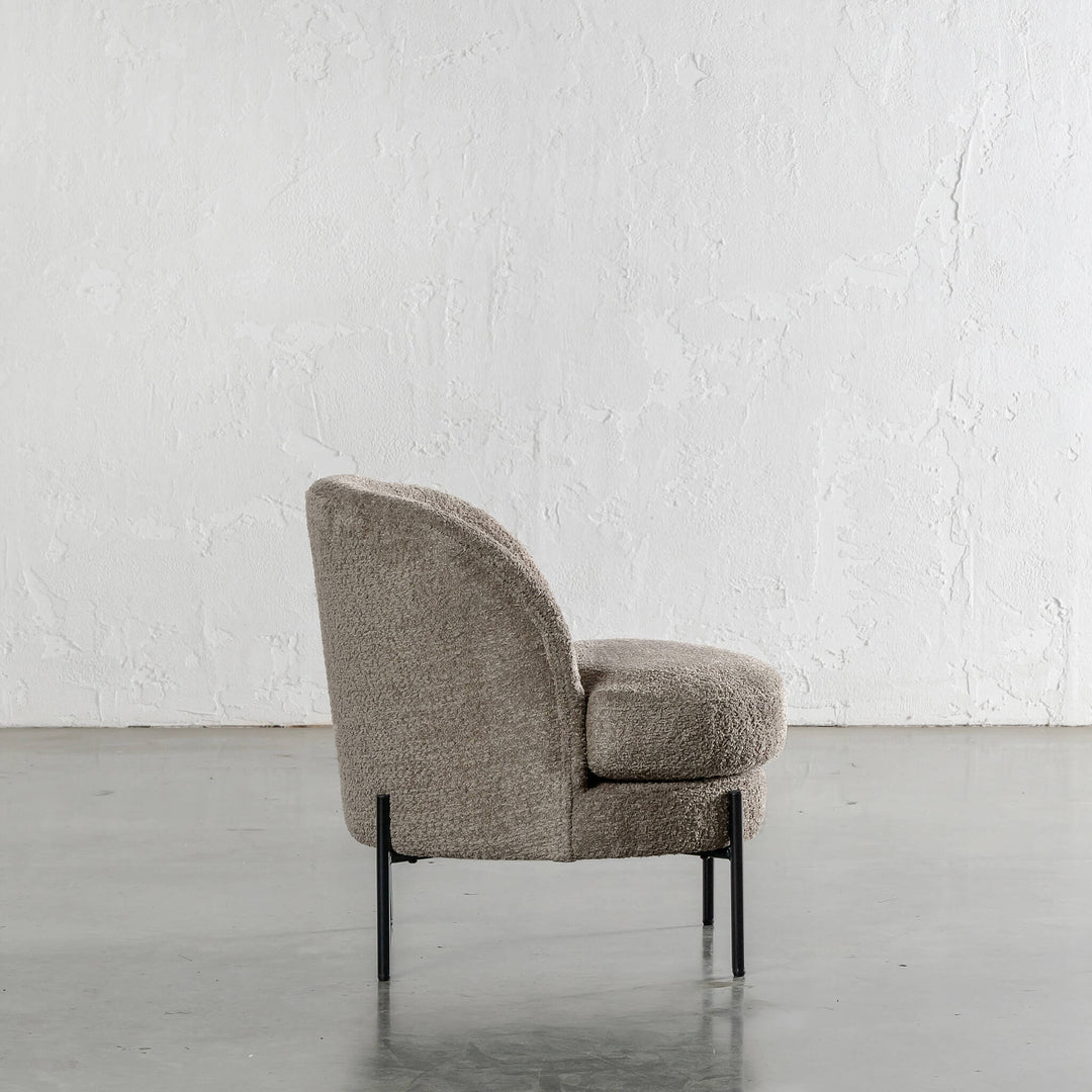 SEVILLA MODERNA TUB CHAIR | SAHARA DUNE BOUCLE  |  SIDE