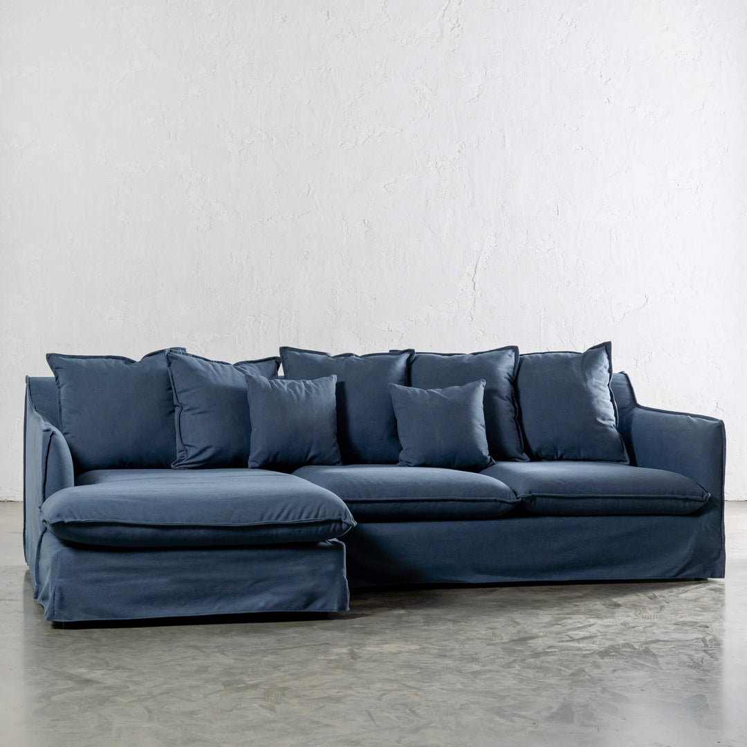 EXTRA FULL SET SOFA COVER  |  SEVILLA SLIP COVER MODULAR UNSTYLED  |  MIDNIGHT DENIM