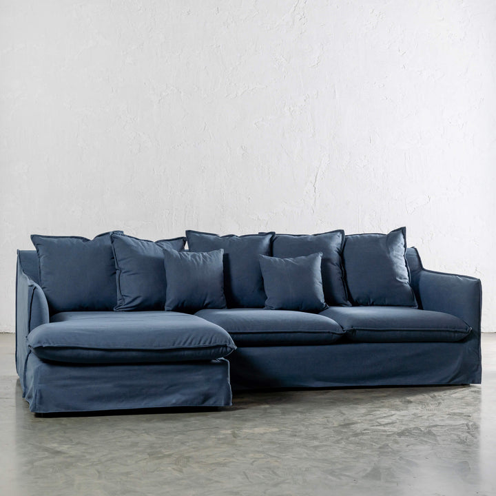 EXTRA FULL SET SOFA COVER  |  SEVILLA SLIP COVER MODULAR UNSTYLED  |  MIDNIGHT DENIM