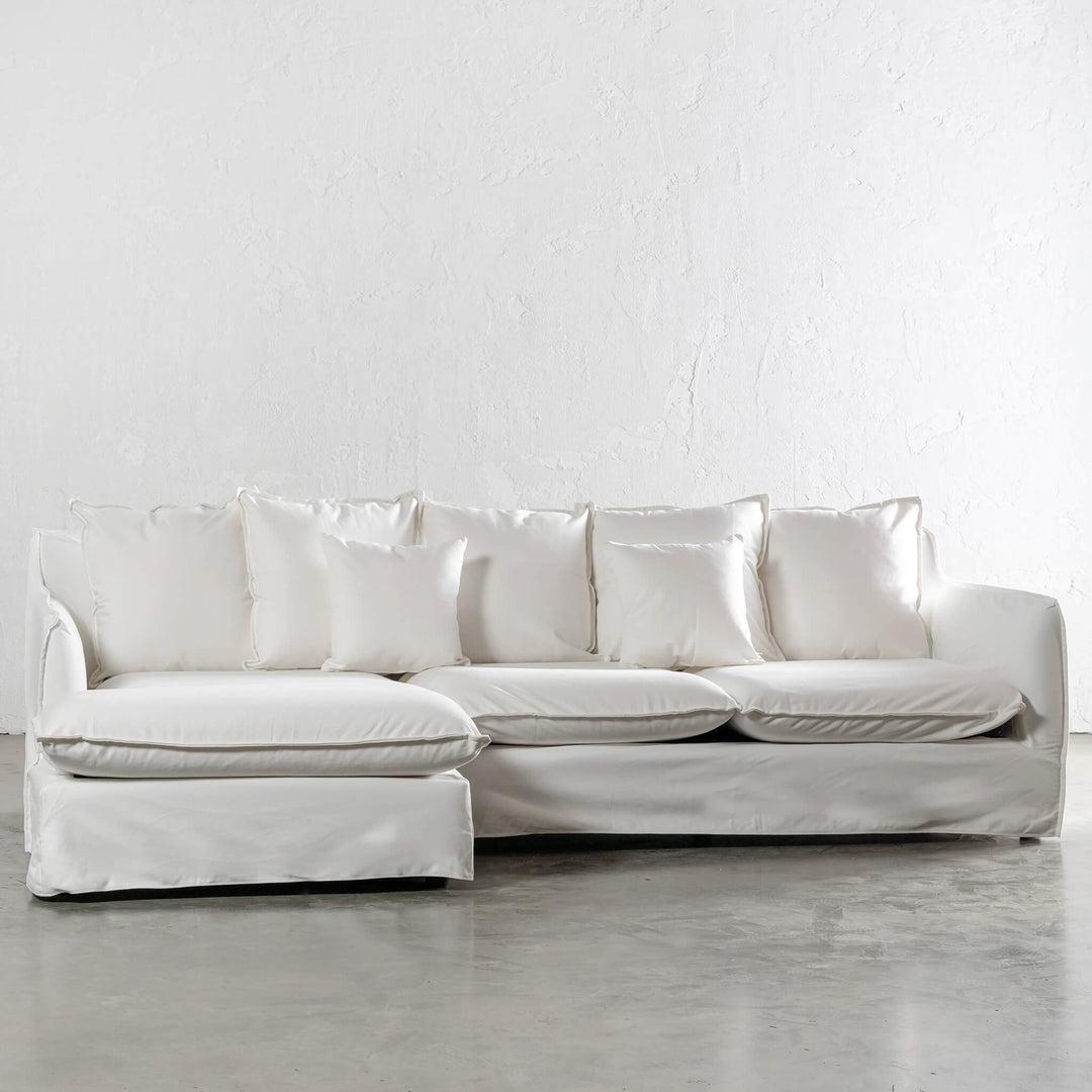 SEVILLA SLIP COVER MODULAR  |  POLAR WHITE UNSTYLED