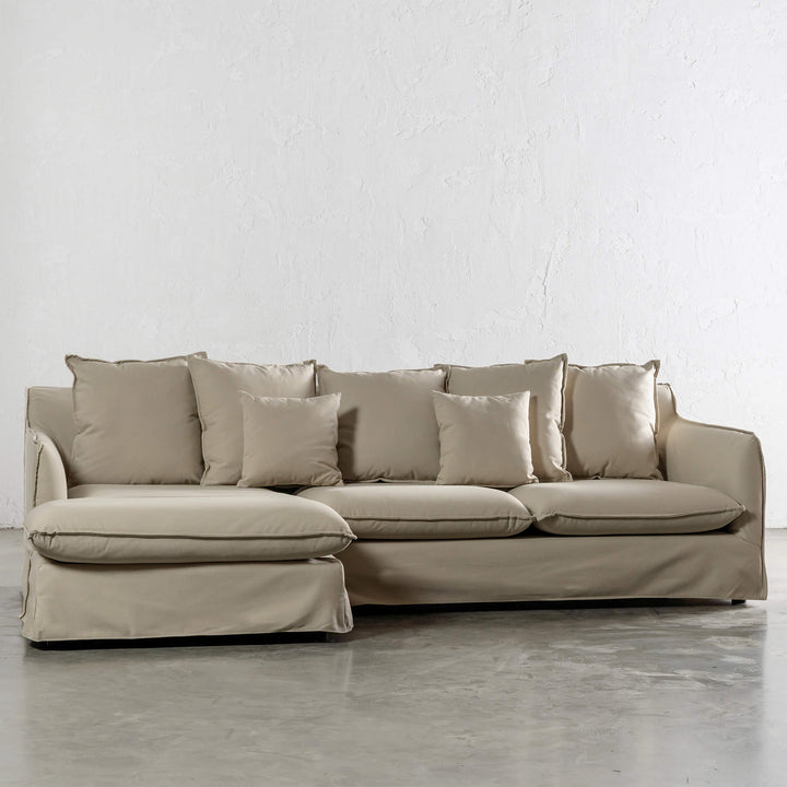 EXTRA FULL SET SOFA COVER  |  SEVILLA SLIP COVER MODULAR UNSTYLED  |  STOWE SAND