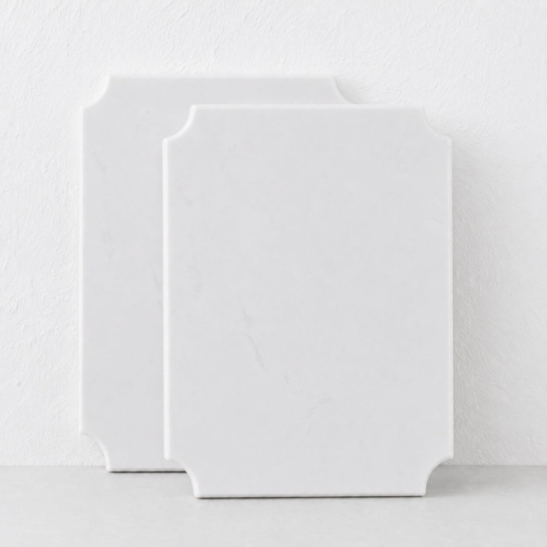 SOCIETY HOME  | MARGOT SERVING BOARD BUNDLE X2 |  48CM  |  ASH GREY + WHITE MARBLE