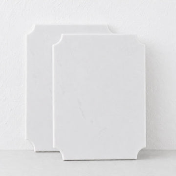 SOCIETY HOME  | MARGOT SERVING BOARD BUNDLE X2 |  48CM  |  ASH GREY + WHITE MARBLE