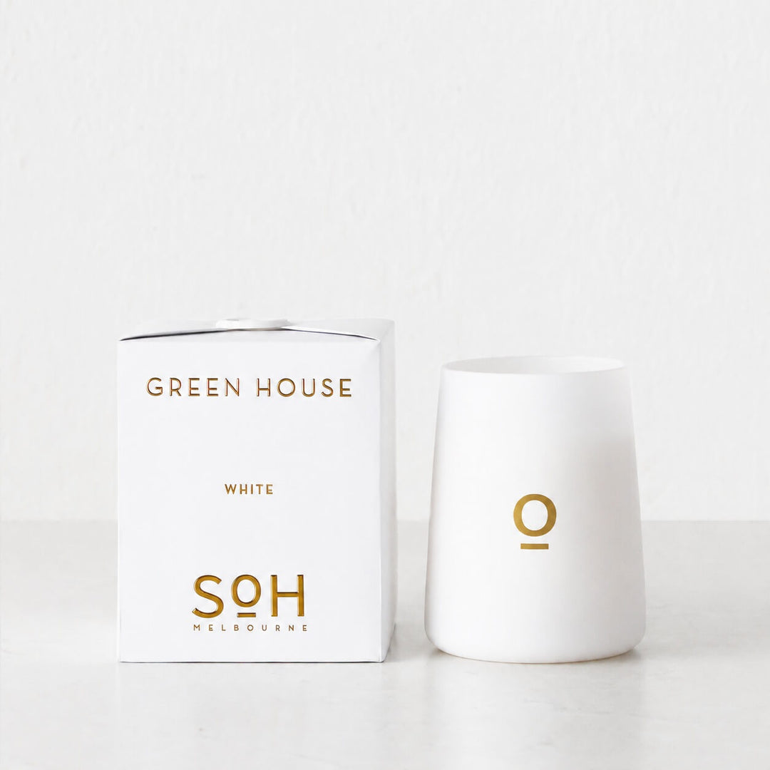 SOH MELBOURNE  |  SOY WAX CANDLE  |  GREENHOUSE MATTE WHITE