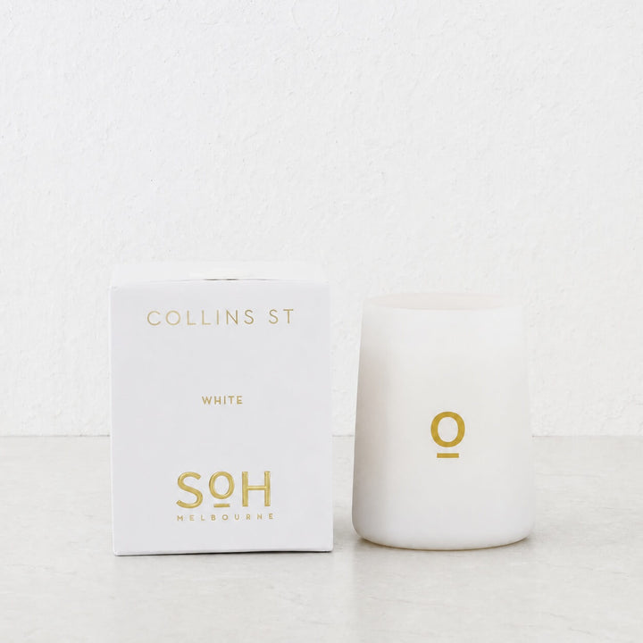SOH MELBOURNE  |  SOY WAX CANDLE  |  COLLINS ST MATTE WHITE