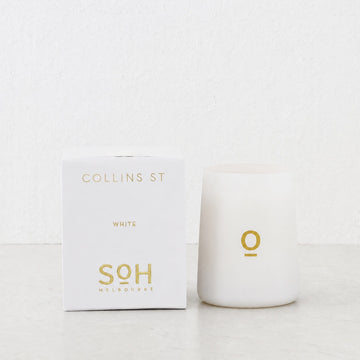 SOH MELBOURNE  |  SOY WAX CANDLE  |  COLLINS ST MATTE WHITE
