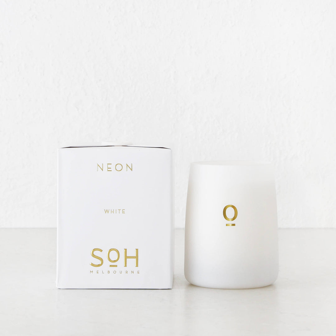 SOH MELBOURNE  |  SOY WAX CANDLE  |  NEON WHITE