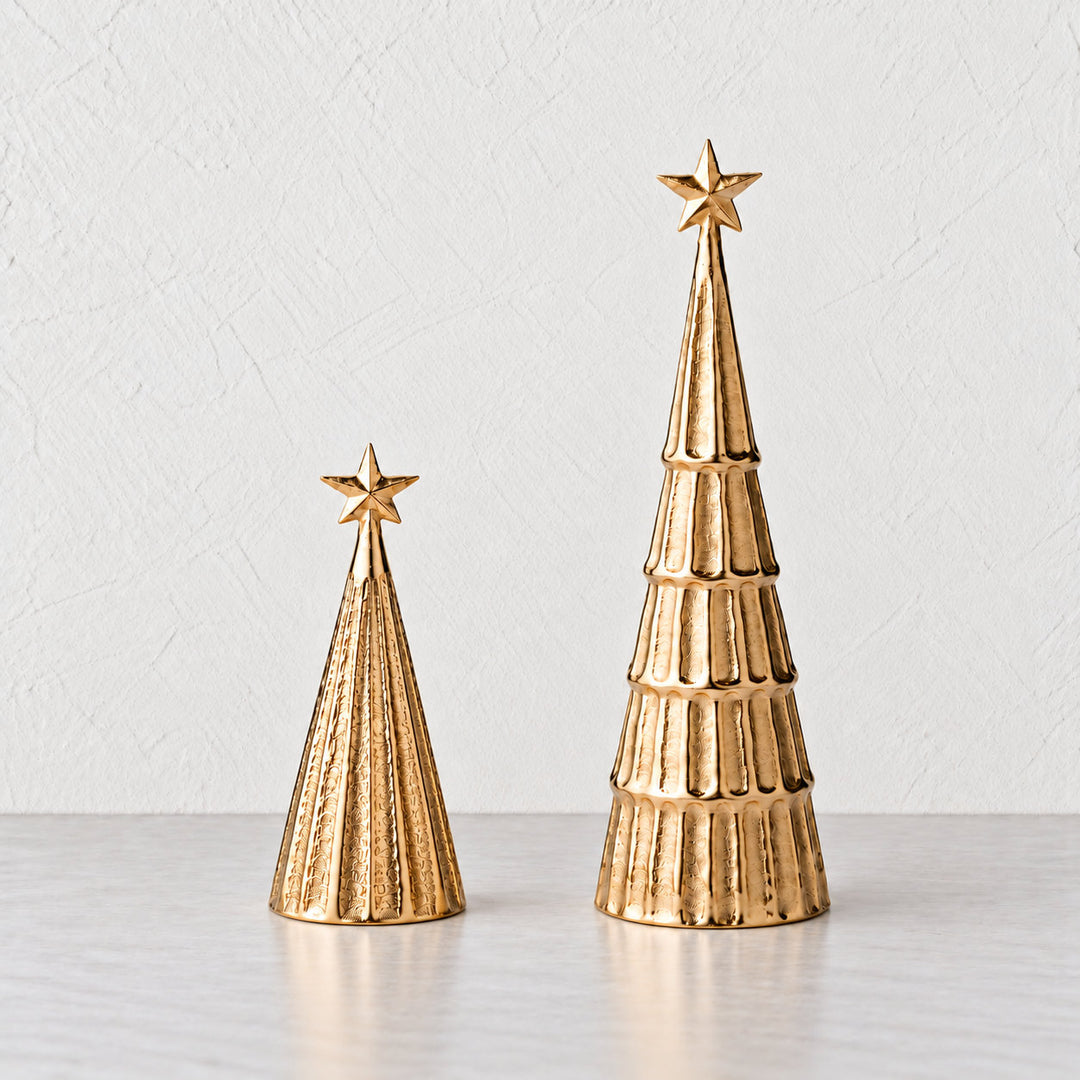 SPARKLE TREE SCULPTURE  |  27CM + 42CM  |  GOLD