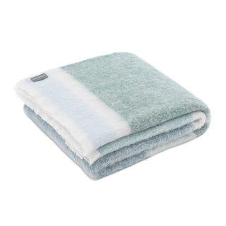 ST ALBANS ALPACA THROW RUG  |  WHITEHAVEN BLUE WHITE