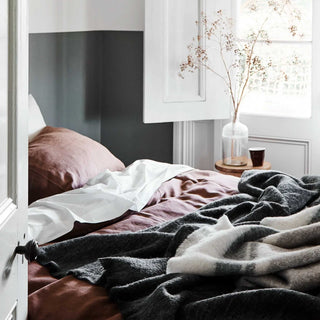 ST ALBANS ALPACA BLANKET THROW  |  PEPPER GREY STYLED
