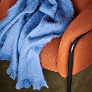 ST ALBANS MOHAIR THROW RUG  |  BONDI BLUE STYLED