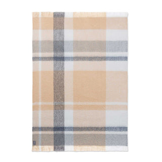 ST ALBANS MOHAIR THROW RUG  |  DRYSDALE | NATURAL GREY WHITE